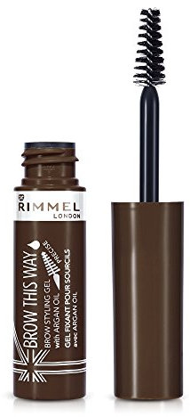 Rimmel Brow This Way - Mascara à Sourcils à l'Huile d'Argan - Marron Foncé 5 ml