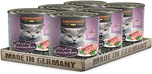 Leonardo Comida humeda para Gatos Rico EN Conejo 6X400GR LATAS