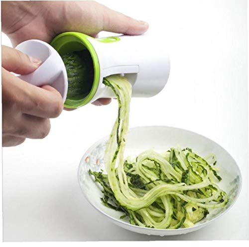 Zonfer 1pc Handheld Spiralizer Vegetable Slicer Veggie Spiral Cutter for Carrot Cucumber Courgette Kitchen Tools Gadget