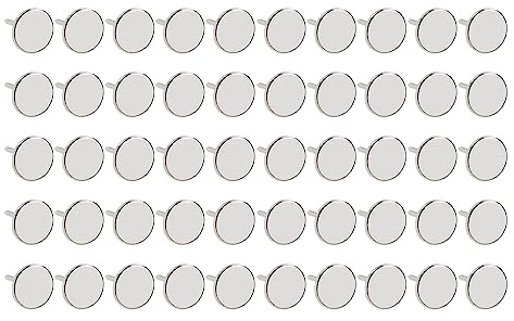 QUARKZMAN 11x15mm Mobili Tappezzeria Chiodi x 50pz Piatti Testa Decorativi Chiodi Mobili Chiodi Perni per Mobili Fai-da-Te Decorativo, [Tono argento ]