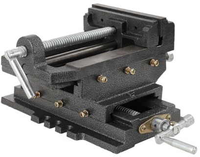 TABODD 6IN Cross Slide Vise, 150mm 6 Inch Professional Precision Bench Drill Vice Clamp Metal Milling Vice Holder Tension Bench Mount Versatile