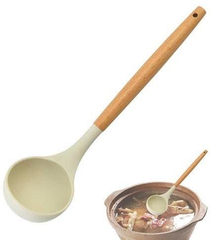 Zunishaone - Utensilios de Cocina de Silicona Resistentes al Calor - Utensilios de Cocina Antiadherentes con Cuchara Resistente, Espátula Ranurada y Cucharón de Sopa | Perfecto para Cocinar, Mezclar