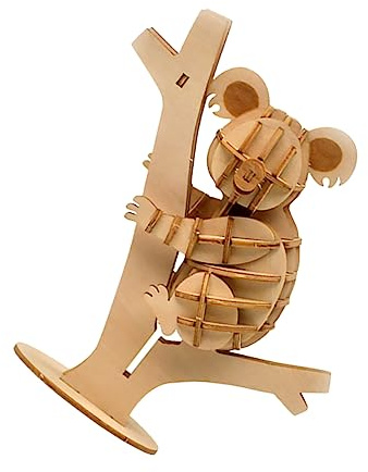 BESPORTBLE Wooden 3D Puzzle Model for Kids and Adults DIY Jigsaw Puzzle Craft Toy Educational Building Kit for Children for Learning and Family Fun