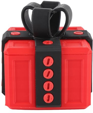 SPYMINNPOO Cajas de Caja Sorpresa Impresa en 3D con Diseño Humorístico, Contenedor de Almacenamiento Multifuncional para Fiesta de Cumpleaños de Navidad, 8x8x8cm Colores Brillantes (Rojo y Negro)