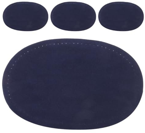 COHEALI Oval Elbow and Knee Patches 2 Pair for Men’S Jackets Sweaters and Pants Sewing Repair Accessories with Pre-Drilled Needle Holes