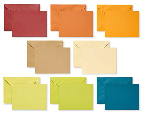 American Greetings Single Panel Blank Cards with Envelopes, Earthtone Colors (100-Count)