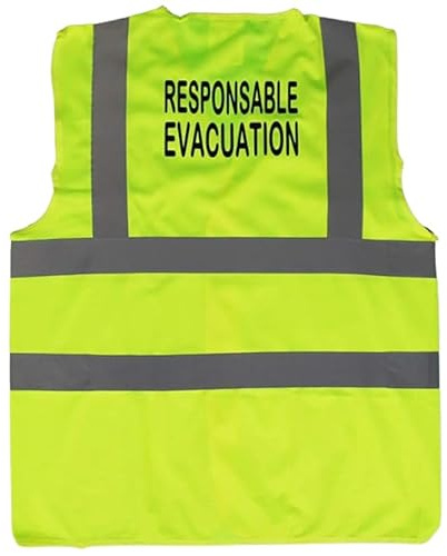 Line Shop Gilet de sécurité Jaune marquage dos Responsable Évacuation (L)