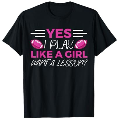 Funny Flag Football Girl T-Shirt