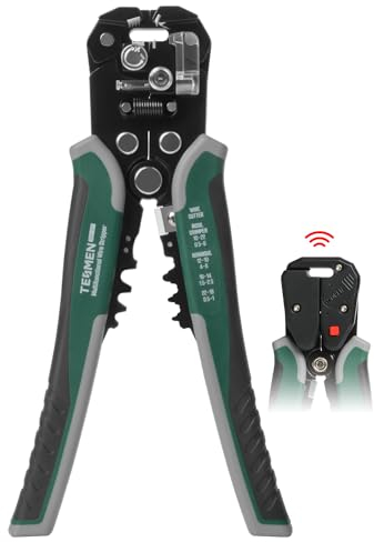 TESMEN TWS-322 Self Adjusting Wire Stripper with Non-Contact Voltage Detection, 4-in-1 Automatic Wire Stripper Tool, Universal Wire Cutters and Crimping Tool, for 0.2-6mm² Electrical Wire