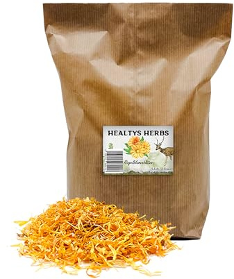 HEULAND® Healthys – ringblomma 50 g, kompletterande foder för kaniner, marsvin, hamstrar, gnagare – artlämpligt foder med många vitaminer och näringsämnen. (Påfyllningspåse)