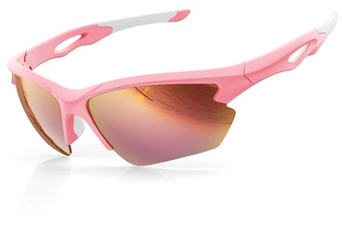 BONDDI Occhiali da Sole Sportivi Polarizzati, Occhiali Ciclismo da Uomo Donna per Ciclismo, Guida, Golf, Sci, Pesca e Corsa con Protezione UV400 e Telaio Infrangibile TR90