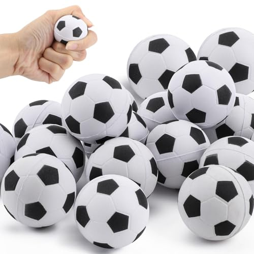 16 palline antistress in schiuma, mini palloni da calcio in schiuma, palla in schiuma di calcio, palla antistress, in schiuma, mini calcio, per bambini e adulti