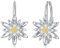 Edelweiß Ohrringe Sterlingsilber Edelweiß Blumen Hebelohrringe Weiße Blumen Ohrringe Edelweiß Schmuckgeschenke Damen