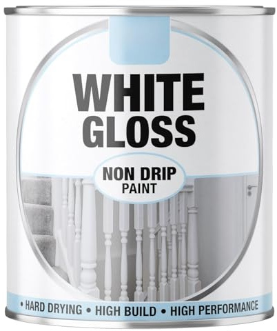 Inspired Essentials 300ml Non Drip Paint Tin Exterior Interior Hard Drying Performance Multi-Purpose Tin for Metal, Wood, Plastic, Walls with Perfect Finish (1, 151 - White Gloss)