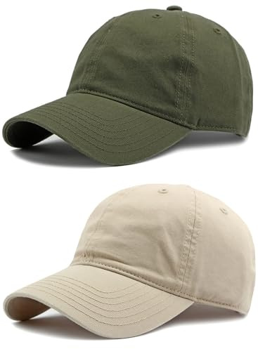 BABAHU Casquette de baseball pour hommes et femmes - Unie vierge - Réglable - Casquette de baseball classique - 100% coton - Casquette de golf papa, Taille unique