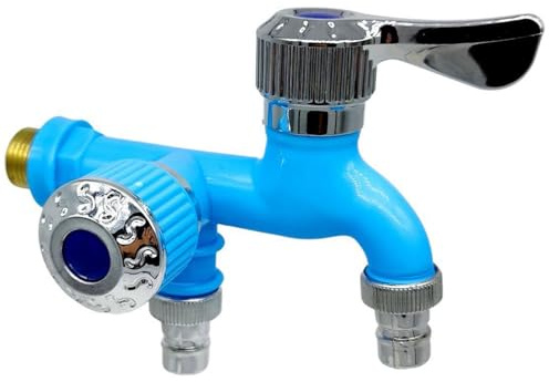 Grifo de bañera, proceso de galvanoplastia, grifo de lavabo | Mango ergonómico engrosado, grifo de la colada, grifo de lavadora, divisor de doble control con 2 interruptores independientes