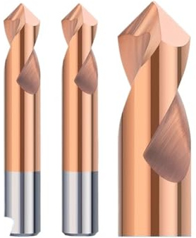 Karbidkammer End Mill, Fasfräs Tvåskärig 90 graders hårdmetallpunktsfräs Spiralbelagd fasborrning 1 st(6x6x50L)