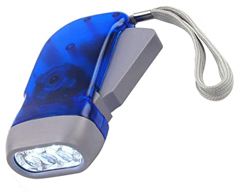 Handtryck LED ficklampa lampa ficklampa uppfällbart dynamo manuell generator vevkraft campinglampa