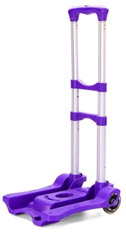 40kg Heavy Duty Foldable Hand Truck, Portable Flatbed Trolley Cart for Travel, Shopping, Home Use, Sack Wheelbarrow, Collapsible Dolly, Black
