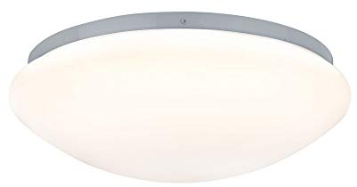 Paulmann 70981 LED-taklampa Leonis rund inkl. 1x10 Watt IP44 badrumslampa vit vardagsrumslampa plast hallampa 3000 K
