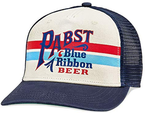 AMERICAN NEEDLE Sinclair Pabst Blue Ribbon Beer Baseball Hat Adjustable Snapback Dad Hat (21001A-PBC-NAIV)