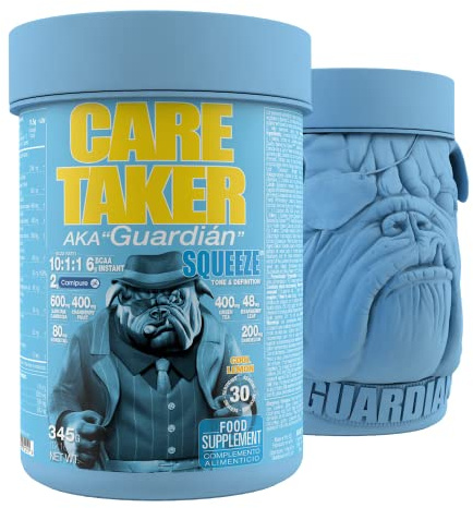 ZOOMAD LABS - Caretaker Squeeze, Suplemento Deportivo para Deportistas, con Aminoácidos, Diurético, con Efecto Drenante y Depurativo, Eliminación Líquidos - 345 gr, Sabor Cool Lemon