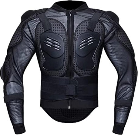 YuanDiann Moto Armure Veste de Protection Pare Pierre Cross Motard Gilet de Protection Cyclisme Patinage Snowboarding Plastron avec Protection de la Poitrine et Dos Noir S