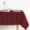 Lovely Home Tischdecke Natalina zu Weihnachten, rechteckig, gefärbter Stoff, Lurex Tartan, hergestellt in Italien, Tischdecke Weihnachten, Made in Italy, schottisches Muster (140 x 240, Rot)