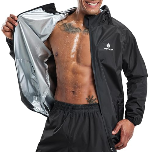 HOTSUIT Sauna Suit for Men Workout Boxing Sweat Jacket Weight Loss Exercise Sauna Top