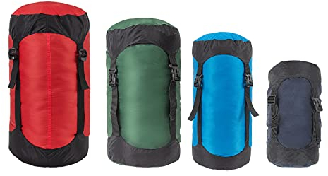 2 Stück Kompressionssack, 8L/18L/25L/35L Leichte Kompressionssäcke Taschen Packsack für Schlafsack, Kleidung, Reisen, Camping, Outdoor (Rot, 5L)