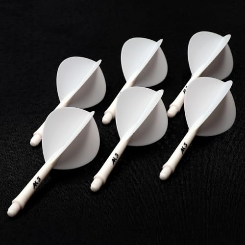 CUESOUL 6 Stück ROST integrierte Dartschäfte und Flights