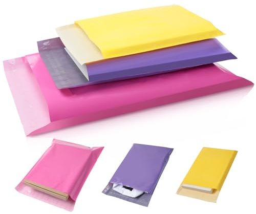 AiQInu 30 Stück Versandumschläge, Wasserdichte Versandtaschen Plastik Warensendung Pakete, Versandtasche Blickdicht Selbstklebend