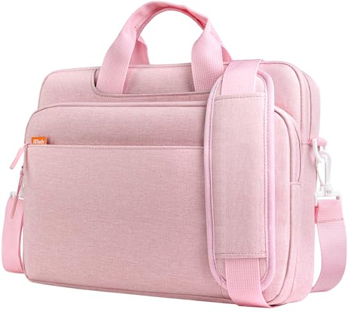 JETech 16 17 17.3 Inch Laptop Bag Case, Waterproof Computer Sleeve Cover Compatible with MacBook Air/Pro 16, Predator Helios 16, ASUS ROG Strix G17, HP Envy 17.3 (Pink)