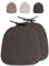 Lot de 2 coussins de chaise semi-circulaires - 40 x 40 cm - Antidérapants - Pour chaise de jardin, cuisine ou salle à manger - Avec rubans - Pour l'extérieur et l'intérieur - Gris foncé