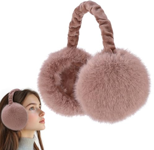 YeyeCyrilze Foldable Adjustable Warm Plush Ear Warmers, Winter Ear Warmers, Earmuffs, Winter Earmuffs for Cold Protection and Outdoor Earmuffs