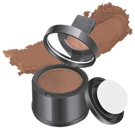VIDSTW Ansatzpuder Haarpuder Männer Frauen Haarpuder Ansatz Hair Powder für Haaransatz Kaschieren, Graue Haare Abdecken (Dunkelbraun)