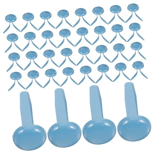 SEWACC 200 Stück Kleiner Brads Aus Metall Blau 8x15mm Handgefertigte Selbstgemacht Brads Für Scrapbooking Kinder Bastelarbeiten