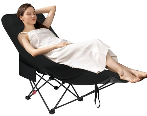 Générique Folding campingstol, bärbar högrygg picknicksits, lätt recliner med fotstöd för trädgård, skräddarsydd, gräsmatta, däck, uteplats, pool, vandring, fiske, användning