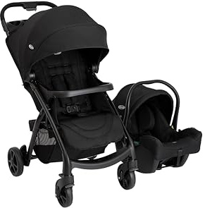 Graco Tavira Travel System - Suitable from Birth to Approx. 4 Years (0-22kg). One-Hand Folding, Compact Pushchair, Includes i-Size car seat, Midnight Fashion