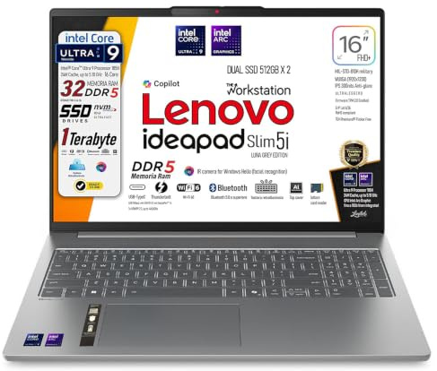 Lenovo Ideapad Slim 5i, Intel Core Ultra9 185H, 32GB DDR5, 16 FHD+