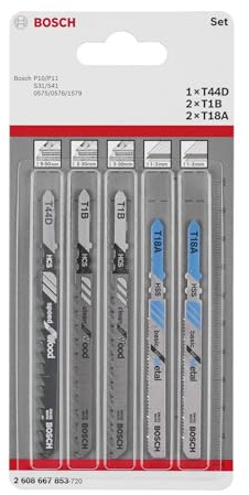 Bosch 5tlg. Stichsägeblatt-Set 2608667853