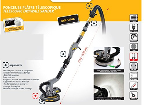 ENERGYSand-225 - Lijadora telescopica de pared para yeso