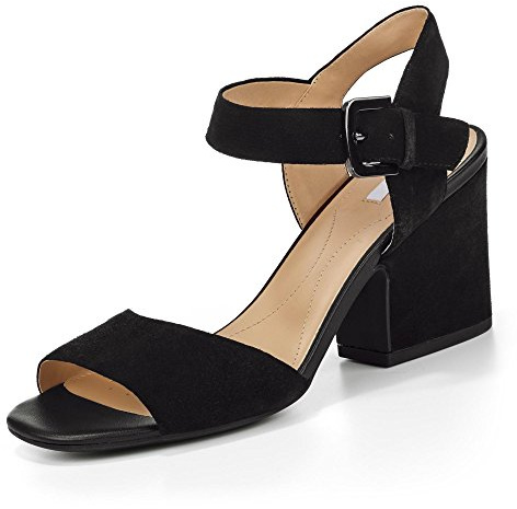 Geox D Marilyse B, Sandales Compensées femme, Noir (BLACKC9999), 36 EU