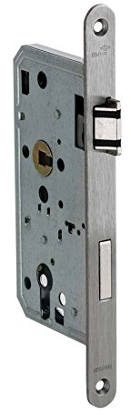 BMH Einsteckschloss | Klasse 3 | Für Zimmertüren (Profilzylinder) | Edelstahlstulp und Flüsterfalle | *Made in Germany* (DIN Links)