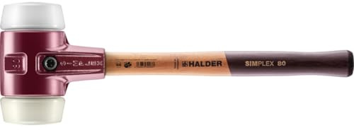 Halder 3078080 soft-face mazo con acero fundido Superplastic/nylon vivienda, multicolor, 80 mm