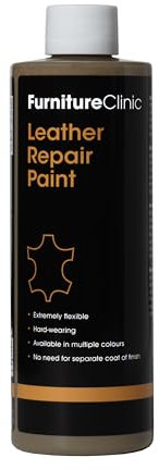 Furniture Clinic Leather Repair Paint & Dye | Self Seal Colourant for Quick and Easy Leather Repair | Suitable for Leather Sofas, Leather Car Seat, Shoes, Handbag, and More - Beige, 1L