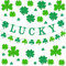 34 Stück St. Patricks Day Dekoration Set Einschließen Funkeln Kleeblatt Klee Banner Glücklich Banner Karton Kleeblatt St. Patrick's Day Girlande Dekoration für Irische Partybedarf