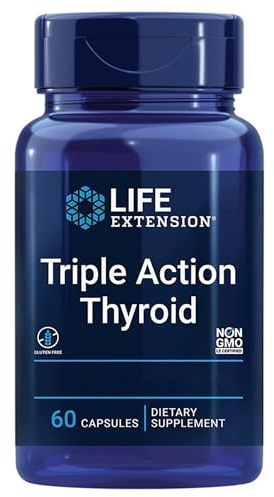 Life Extension, Thyroid Support Complex, with Iodine and L-Tyrosine, 60 Vegan Capsules, Laboratory Tested, Gluten-Free, Vegetarian, SOYA-Free, Non-GMO