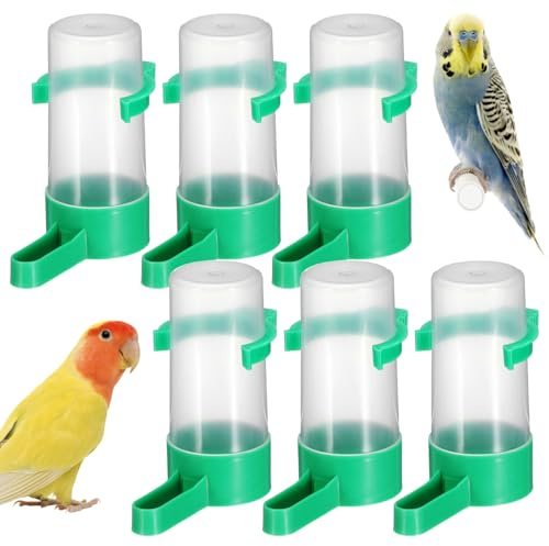 30 pcs Bird Water Dispenser: Budgie Perky Bottle Bowls Cage Feeder Birds Clips Small Cage, Budgie Food Feeders Plastic No Waterer, Wild Bowl Leak Food Doves Bottles Poultry Quail Accessories Baths