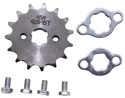 Trkimal, pignone anteriore per moto, passo 428, 15 denti, 17 mm, ricambio per Dirt Pit Bike, Mini Bike, TaoTao, Roketa, Coolster, Sunl, Lifan, Loncin, ATV, Quad, ciclomotore a 4 ruote da 50cc, 70cc